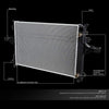 OEM-RA-2805 Aluminum Radiator Compatible with 01-09 Volvo S60 / 99-06 S80 AT,24-7/16" W X 16-7/16" H X 1" D,1-7/16" Inlet / 1-7/16" Outlet