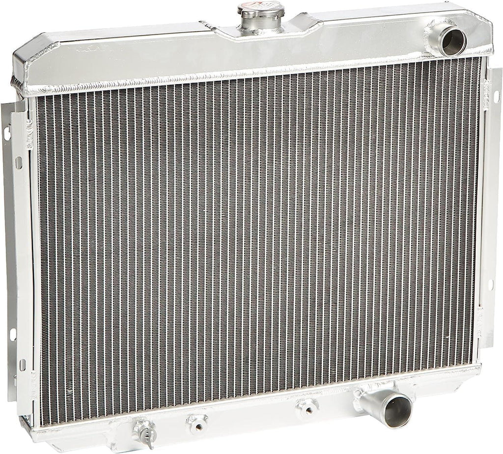 RA-FM67-3 3-Row Tri Core Aluminum Racing Radiator Compatible with 67-70 Mustang/Cougar XR7, 1969 Fairlane/Ranchero, 24" X 16.25" X 2.25", 1.50" Inlet / 1.75" Outlet