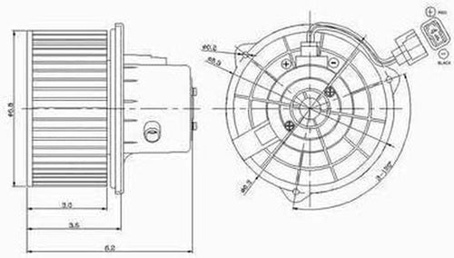 Compatible with ELANTRA / TIBURON NEW AUTOMOTIVE REPLACEMENT BLOWER MOTOR ASSEMBLY TYC 700128