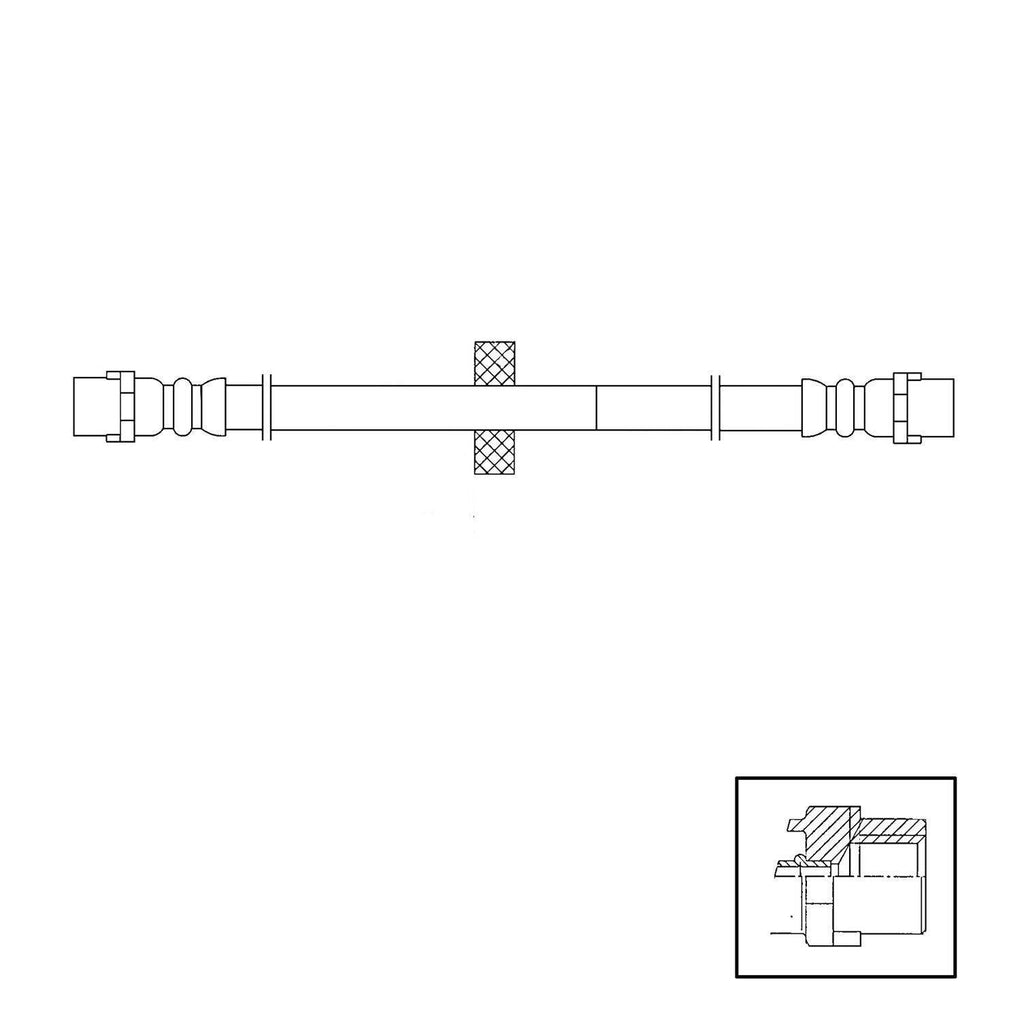 Centric Brake Hydraulic Hose for Passat, Eurovan, Corrado 150.33024