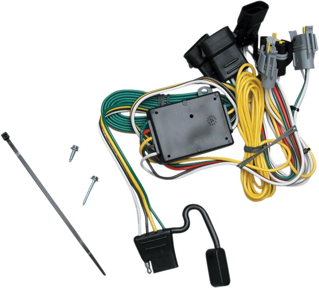 118343 T-One® T-Connector Harness, 4-Way Flat, W/Converter, Compatable with 1992-1994 Ford E-150 Econoline, 1992-1994 Ford E-250 Econoline, 1992-1994 Ford E-350 Econoline, 2001-2003 Ford Escape, 2001-2003 Mazda Tribute,Black