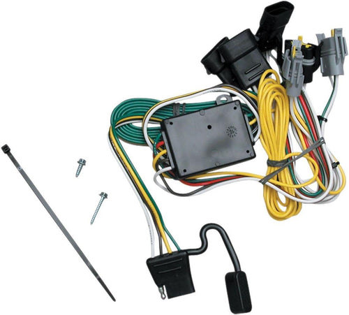 118343 T-One® T-Connector Harness, 4-Way Flat, W/Converter, Compatable with 1992-1994 Ford E-150 Econoline, 1992-1994 Ford E-250 Econoline, 1992-1994 Ford E-350 Econoline, 2001-2003 Ford Escape, 2001-2003 Mazda Tribute,Black