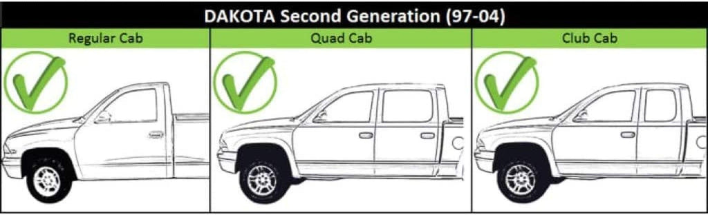 Compatible with Dodge Dakota Exterior Door Handle 2000-2004 Passenger Side | Rear | Chrome | Trim:All Submodels