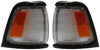 Corner Light Set of 2 Compatible with 1989-1991 Toyota Pickup Plastic Clear & Amber Lens with Bulbs Driver and Passenger Side