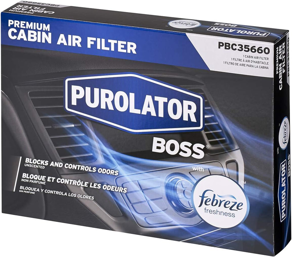 PBC35660 boss Premium Cabin Air Filter with Febreze Freshness Fits Select Kia and Hyundai