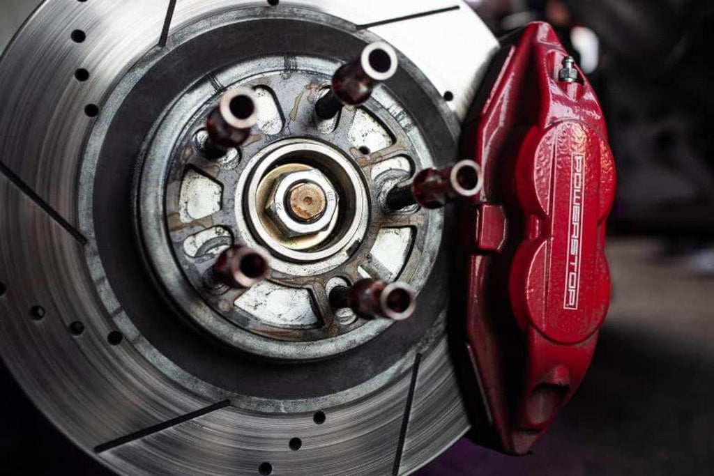 Rear S5030 Pair of High-Temp Red Powder Coated Calipers