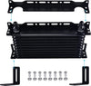10 Row Oil Cooler Kit Bundle with 340Mm Oil Cooler Mounting Bracket Kit