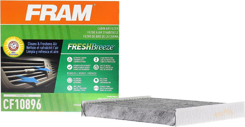 Fresh Breeze Cabin Air Filter Replacement for Car Passenger Compartment W/ Arm and Hammer Baking Soda, Easy Install, CF10896 for Hyundai / Kia Vehicles