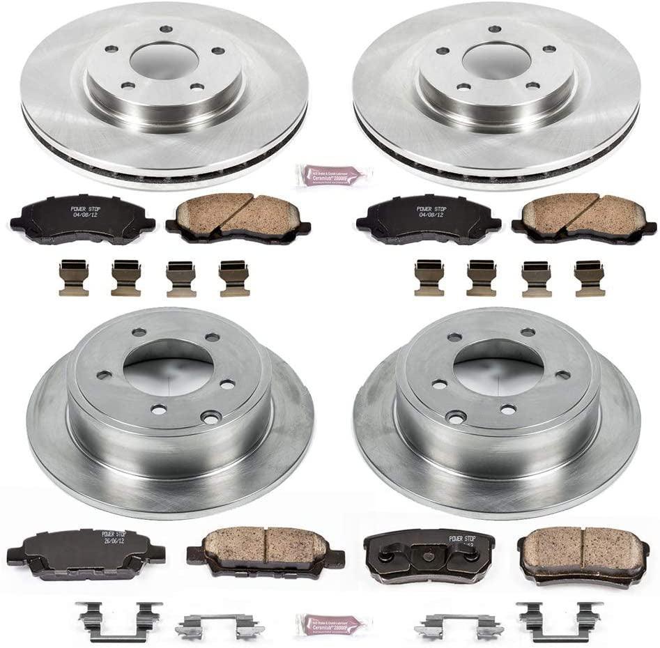 KOE2840 Autospecialty Front and Rear Replacement Brake Kit-Oe Brake Rotors & Ceramic Brake Pads