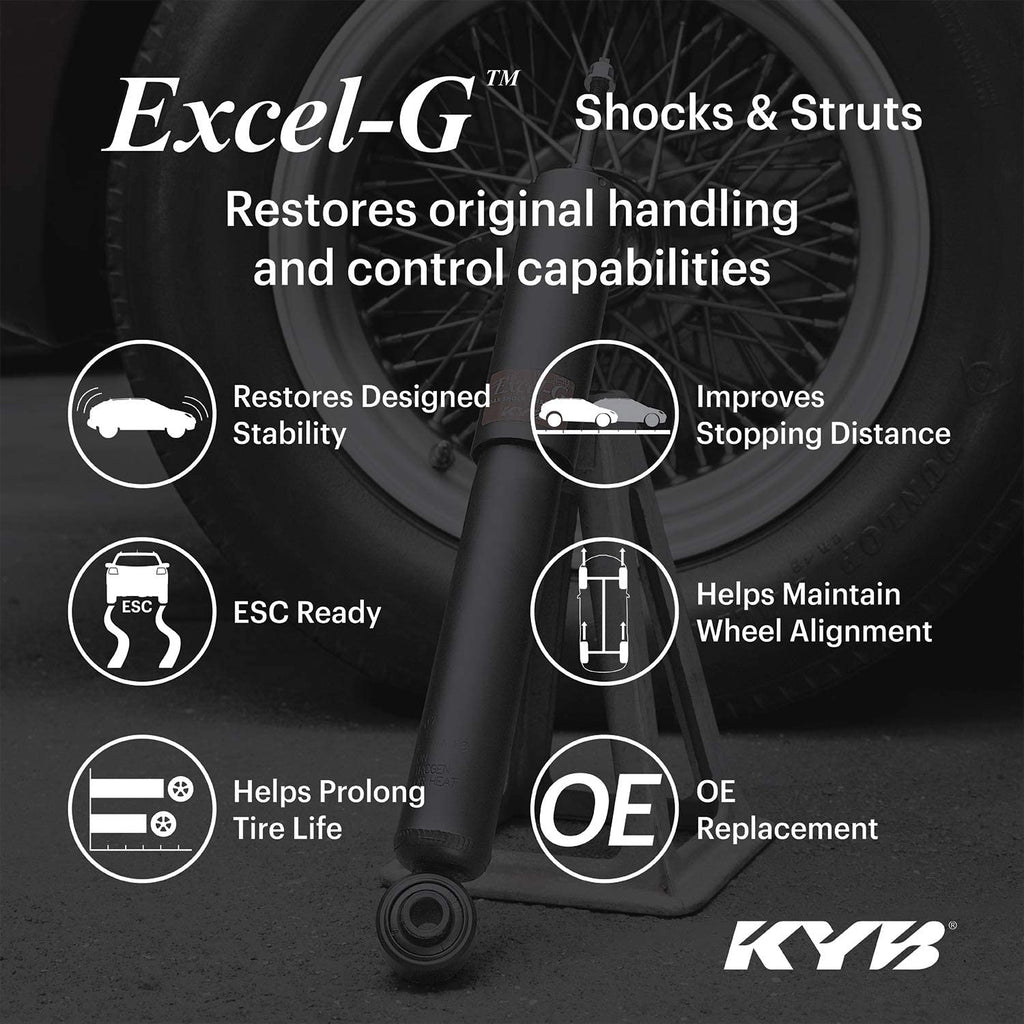 KYB 334450 Excel-G Gas Strut, Black , Silver