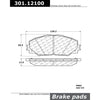 Front Disc Brake Pad for Corolla, RAV4, Prius V, Xb, Xd, Matrix+More (301.12100)