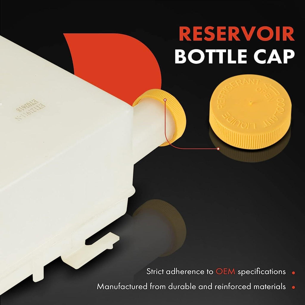 A-Premium Non-Pressurized Engine Coolant Expansion Tank with Cap Compatible with Nissan Versa 2009-2011 Sedan 2007-2011 Sedan 2007-2012 Hatchback