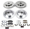 K6943-26 Front and Rear Z26 Carbon Fiber Brake Pads with Drilled & Slotted Brake Rotors Kit