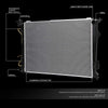 OEM-RA-2831 Factory Style Aluminum Cooling Radiator Compatible with 06-11 Azera, 07-10 Magentis/Optima AT, 25-1/16" W X 18-7/8" X 5/8" D, 1-3/8" Inlet, 1-3/8" Outlet