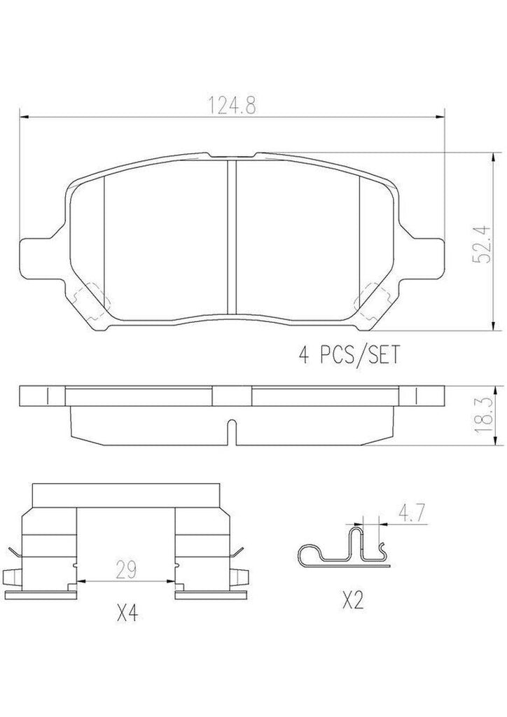 Brembo Front Disc Brake Pad Set for Cobalt, G5, Ion (P10043N)