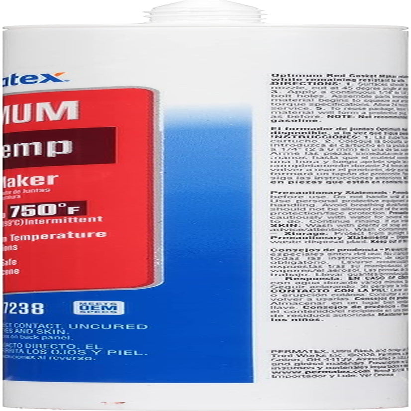 Permatex Optimum Red High Temperature Gasket Maker 13 Oz