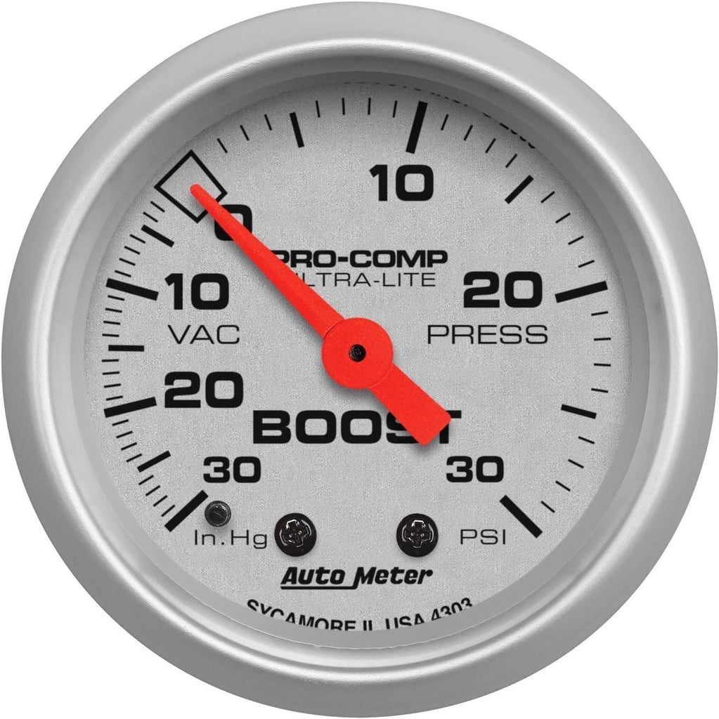 4303 Ultra-Lite Mechanical Boost/Vacuum Gauge, 2.3125 In.