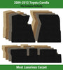 Lloyd Luxe Front & Rear Row Carpet Mats for 2009-2013 Toyota Corolla