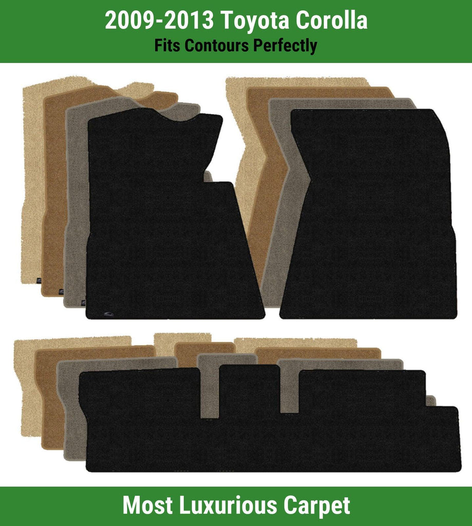 Lloyd Luxe Front & Rear Row Carpet Mats for 2009-2013 Toyota Corolla