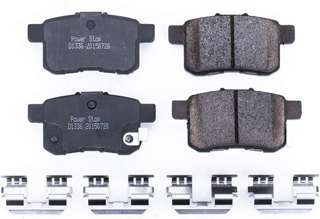 17-1336, Z17 Rear Ceramic Brake Pads with Hardware