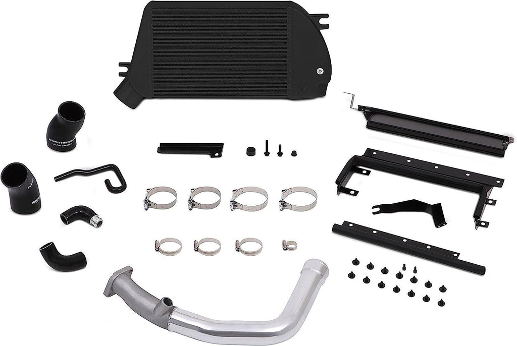 MMTMIC-WRX-15PBK Top-Mount Intercooler Kit Compatible with Subaru WRX 2015-2018 Black Cooler, Polished Hoses