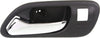 Interior Door Handle Set Compatible with 2001-2006 Acura MDX, Fits 1999-2003 Acura TL Front, Driver and Passenger Side Black Bezel with Chrome Lever