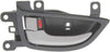 for Hyundai Elantra Interior Door Handle Front, Driver Side Black Bezel with Beige Lever (2011-2016) | with Door Lock Button| Trim:All Submodels