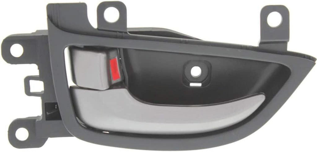 for Hyundai Elantra Interior Door Handle Front, Driver Side Black Bezel with Beige Lever (2011-2016) | with Door Lock Button| Trim:All Submodels