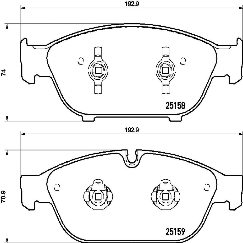 Front Disc Brake Pad Set for A6, A6 Quattro, A7 Quattro+More (P85127)