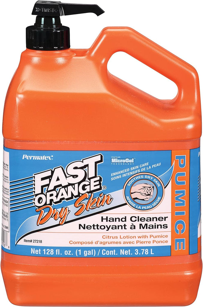 Permatex 27218-4Pk Fast Orange Dry Skin Formula Hand Cleaner, 1 Gallon (Pack of 4)