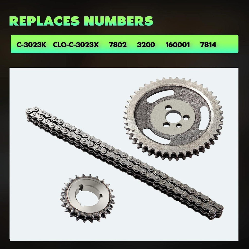 Double Row Timing Set Fits for Chevy 350 400 327 305 283 383 262 265 Sbc Sb Chain Gear