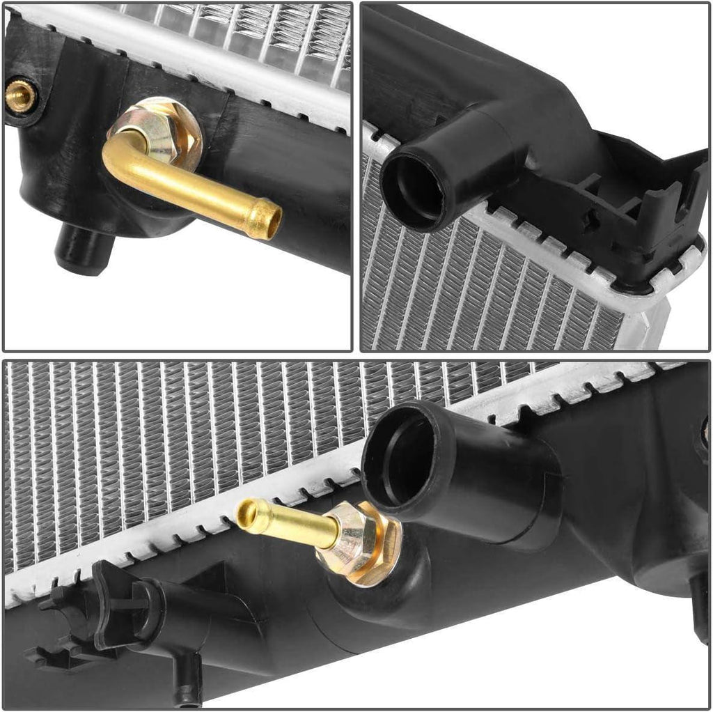 OEM-RA-1864 1-Row OE Style Aluminum Cooling Radiator Compatible with 92-98 Sidekick/Tracker AT, 19-3/16" W X 16-13/16" H X 1-1/4" D, 1-1/8" Inlet, 1-1/8" Outlet