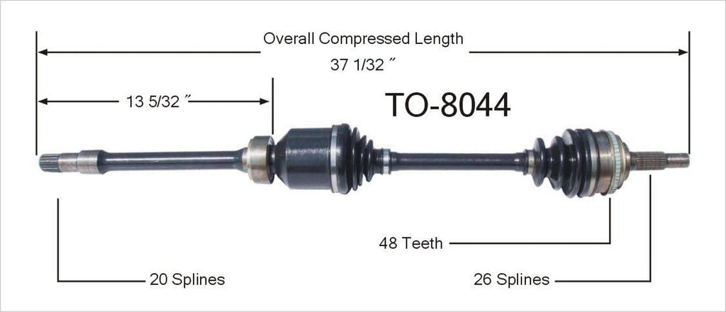 TO-8044 CV Axle Shaft