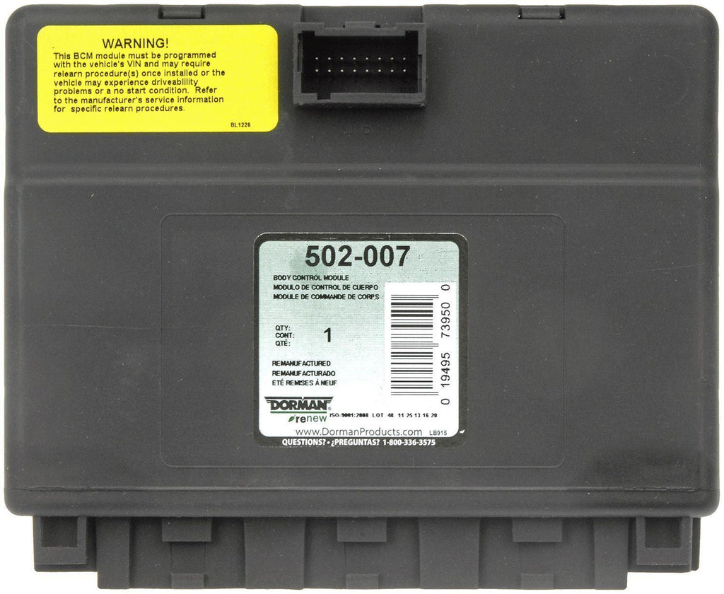 Body Control Module for Express 1500, Express 2500, Express 3500+More 502-007