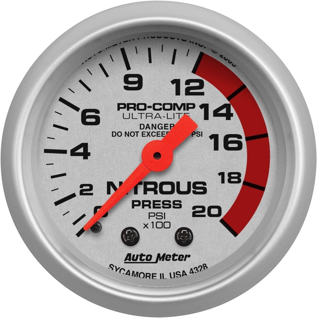 4328 Ultra-Lite Mechanical Nitrous Pressure Gauge