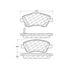 Centric Front Disc Brake Pad for 09-14 Corolla (105.15710)
