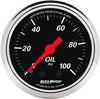 1429 Designer Black Mechanical Oil Pressure Gauge,2.3125 In.