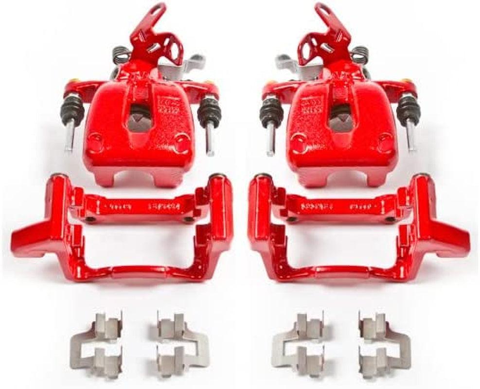 Rear S2976 Pair of High-Temp Red Powder Coated Calipers