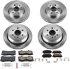 KOE7228 Autospecialty Front and Rear Replacement Brake Kit-Oe Brake Rotors & Ceramic Brake Pads