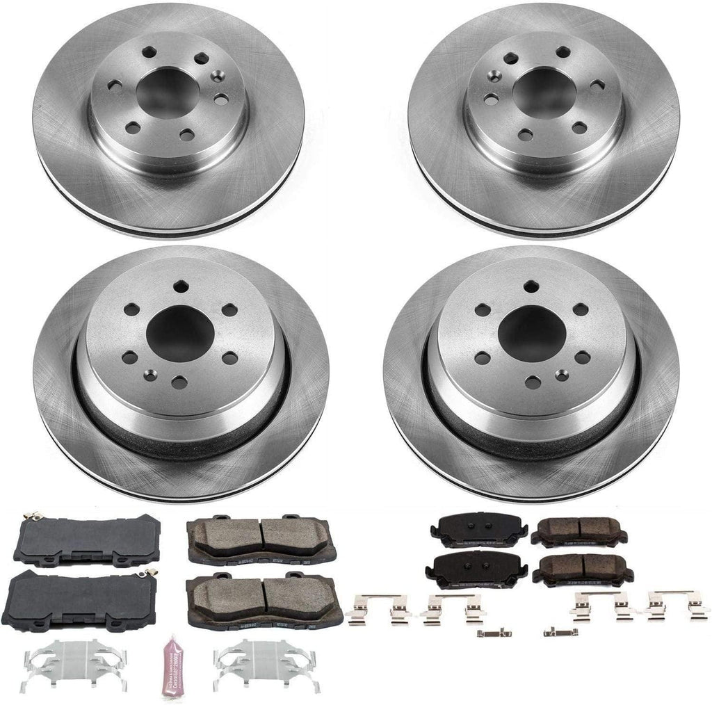 KOE7228 Autospecialty Front and Rear Replacement Brake Kit-Oe Brake Rotors & Ceramic Brake Pads