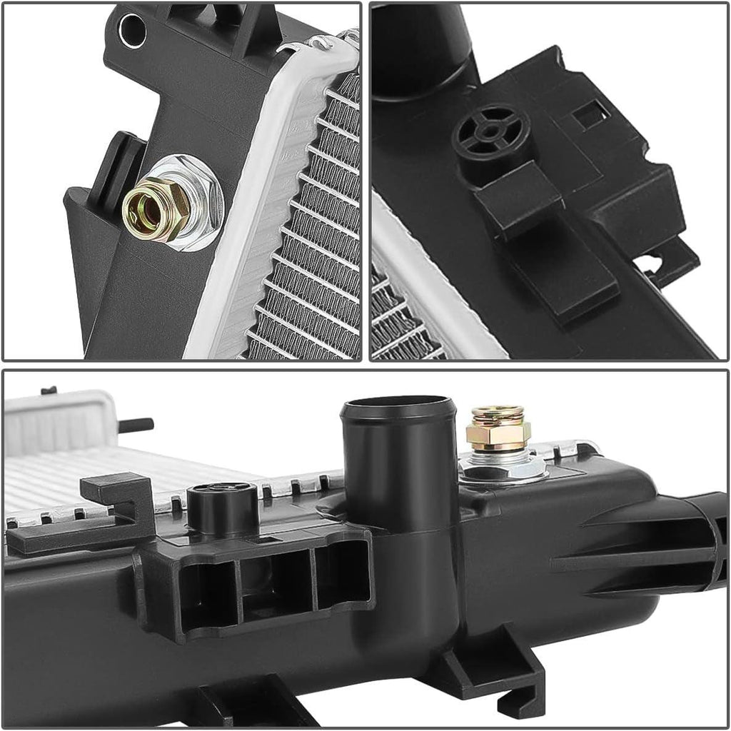OEM-RA-13050 1-Row Aluminum Core Radiator Compatible with 2007-2009 Solstice 2.0L,19-5/16" W X 14-1/2" H X 1" D,1-5/16" Inlet / 1-5/16" Outlet