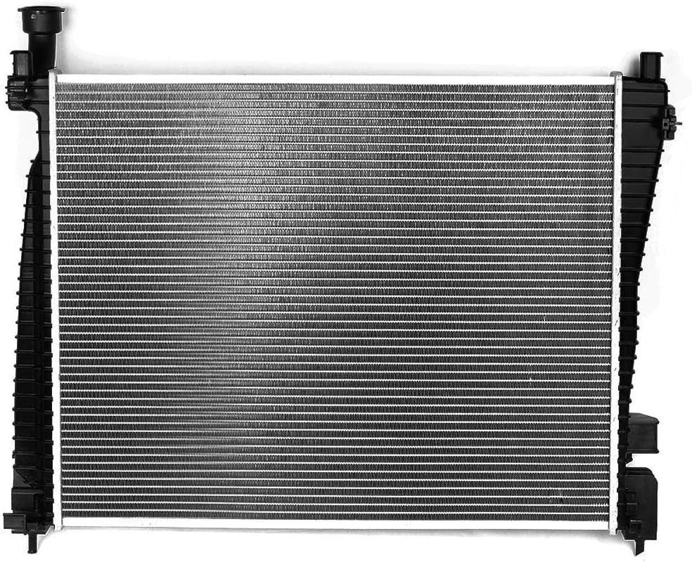 OEM-RA-13200 1-Row OE Style Aluminum Cooling Radiator Compatible with 11-18 Durango/Grand Cherokee AT, 25-1/16" W X 20-9/16" H X 1" D, 1-1/2" Inlet, 1-1/2" Outlet
