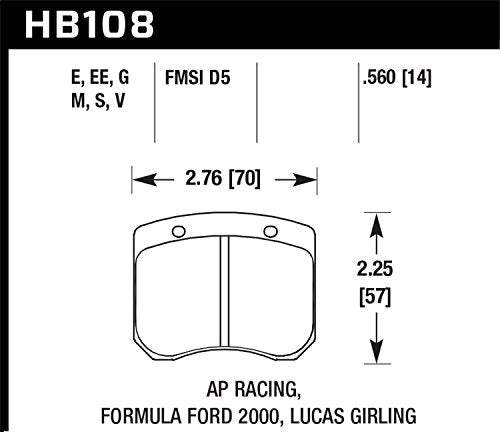 Hawk Performance HB180B.560 HPS 5.0 Disc Brake Pad - greatparts