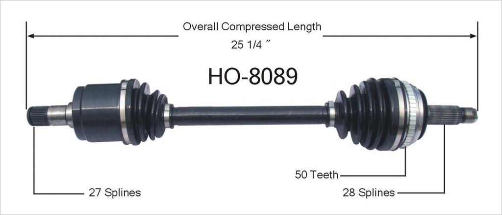 HO-8089 CV Axle Shaft