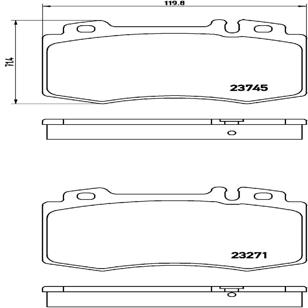 Brembo Front Disc Brake Pad Set for Mercedes-Benz (P50053)