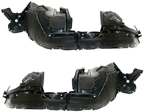 Partomotive For 17-19 Rogue Front Splash Shield Inner Fender Liner w/Insulation SET PAIR