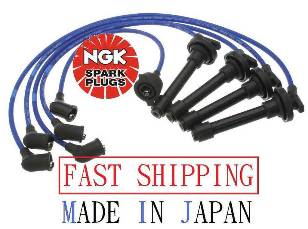 Honda Accord NGK Blue Spark Plug Wire Set HE62+NGK V-Power Colder Spark Plug