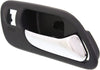 Interior Door Handle Set Compatible with 2001-2006 Acura MDX, Fits 1999-2003 Acura TL Front, Driver and Passenger Side Black Bezel with Chrome Lever