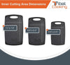 Tribal Cooking Cutting Boards - 3 Set - Warrior Strength Small to Extra Large Cutting Boards for Kitchen, Meat, Vegetables - Dishwasher Safe, Juice Groove, Non-Slip Rubber Chopping Board Set