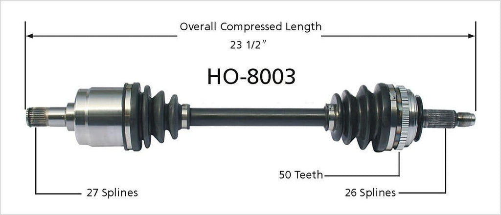 HO-8003 CV Axle Shaft